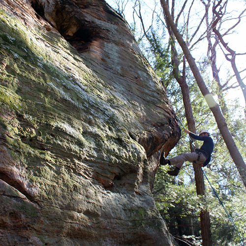 rappelling in hocking hills ohio at high rock adventures