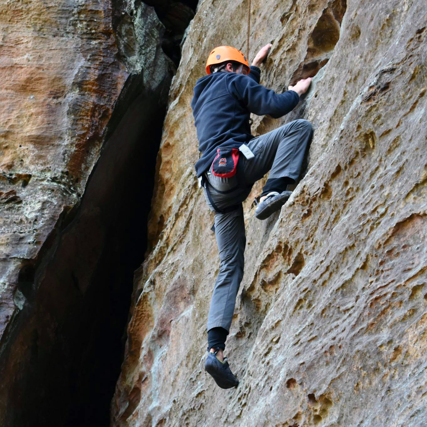 Spring climbing at High Rock