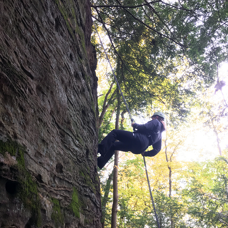 guest rappelling canyon